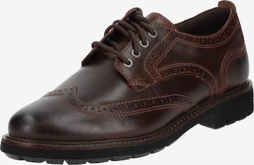 Scarpa stringata di CLARKS in marrone: frontale