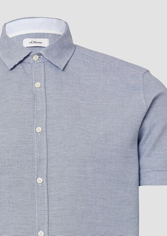 s.Oliver Regular fit Button Up Shirt in Blue