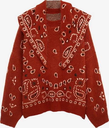 MANGO Širok pulover | rjava barva: sprednja stran