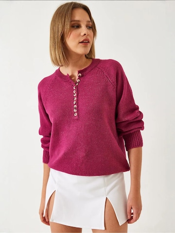 Pull-over Bianco Lucci en rose