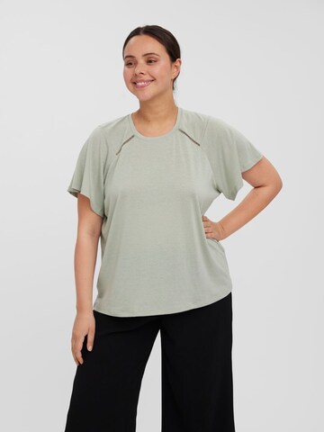 Vero Moda Curve Tričko 'JUNE' – zelená: přední strana