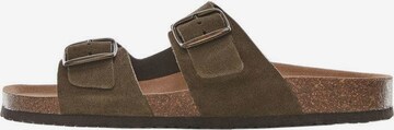 MANGO MAN Mules in Green: front