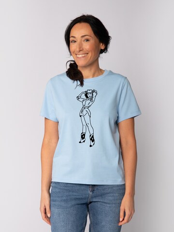 Watapparel Shirt 'Cowgirl' in Blauw: voorkant