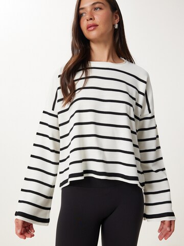 Happiness İstanbul Pulóver - fehér: elől