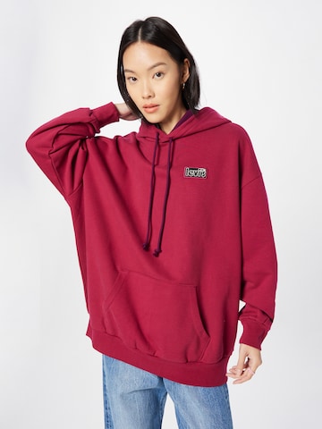 LEVI'S ® Sweatshirt 'Prism Hoodie' in Rood: voorkant