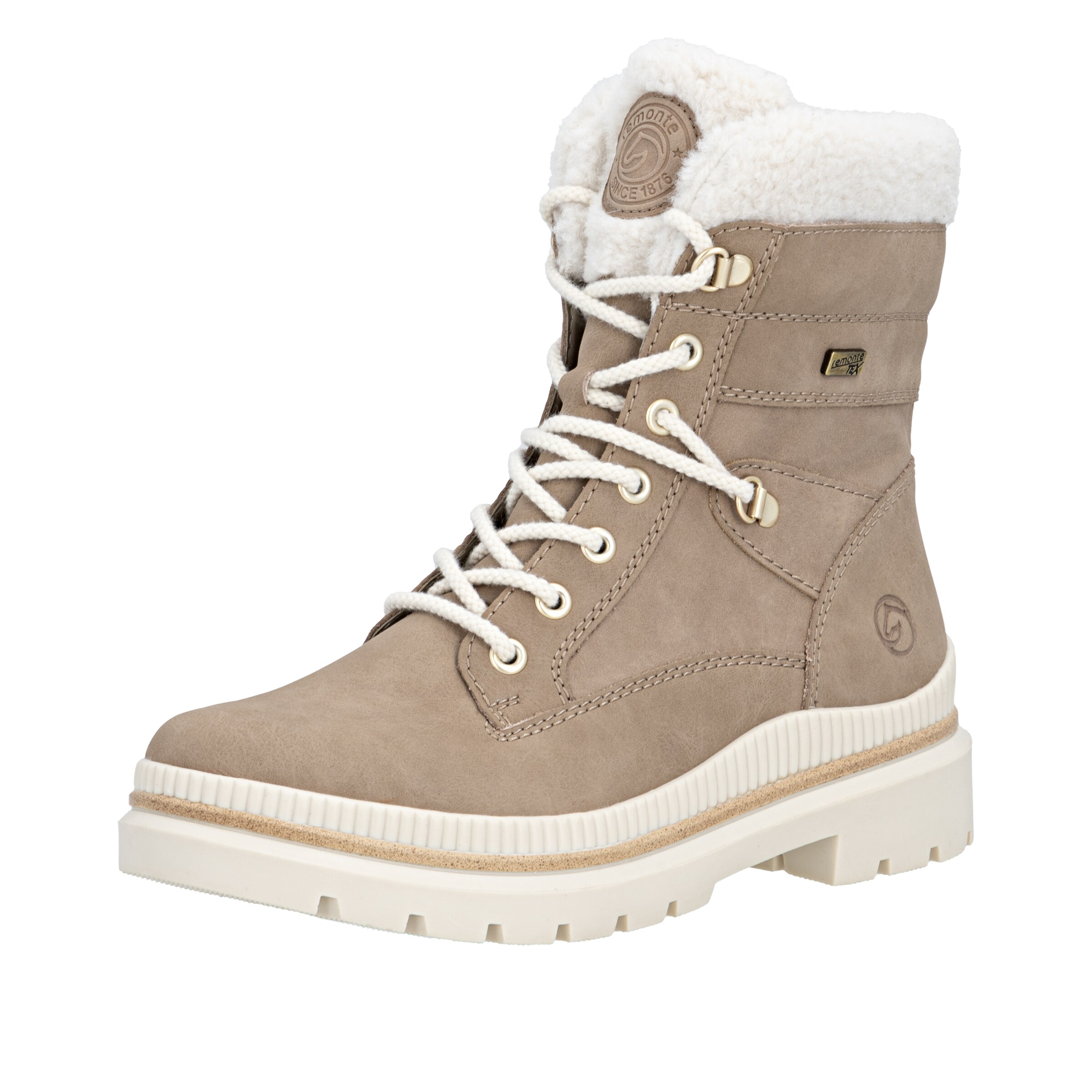 REMONTE Schnürstiefelette in Beige: Vorderseite