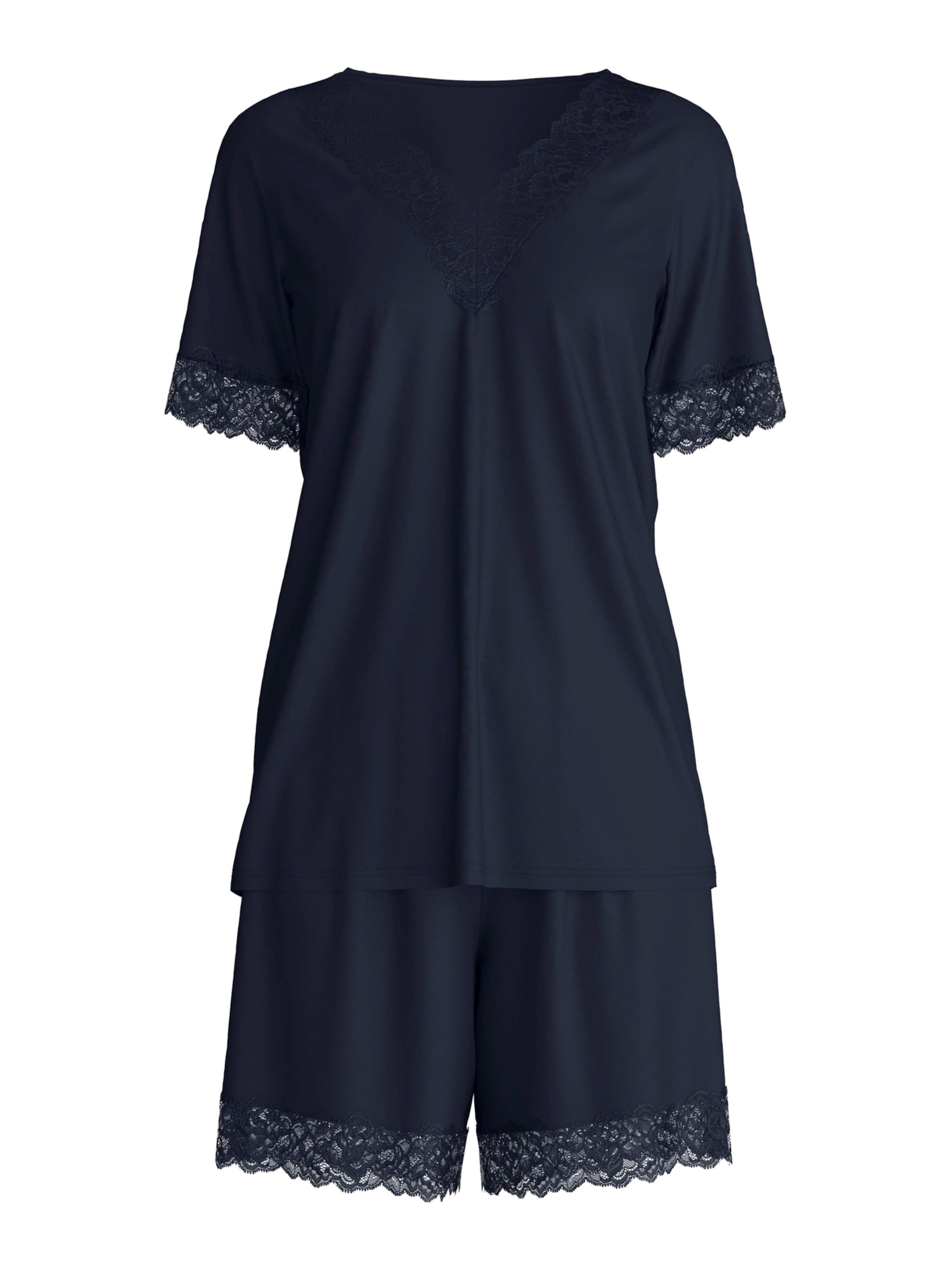 CALIDA - Pijama de pantalón corto en azul: frente