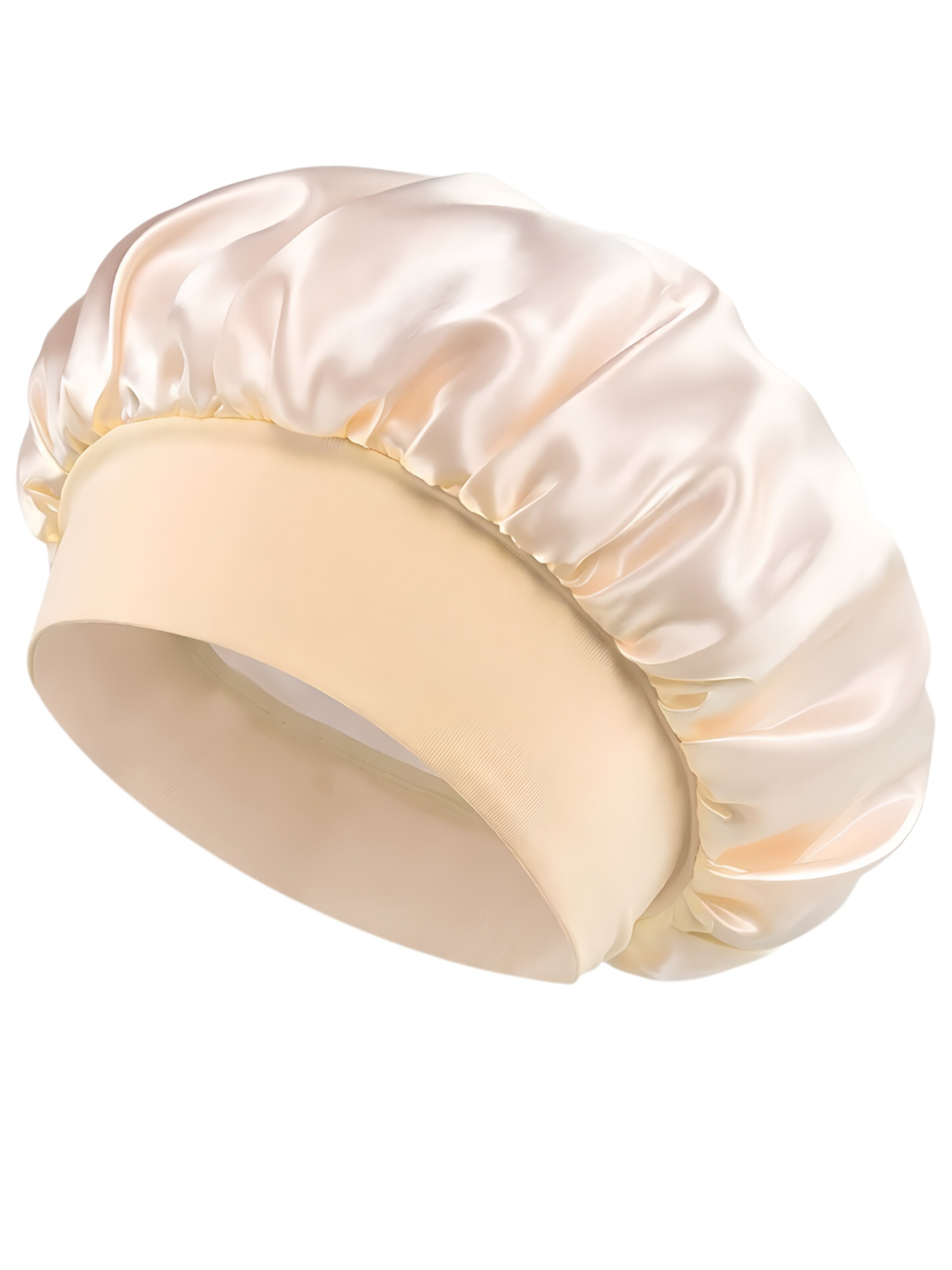 soho Hair accesoires Nakit za kosu 'Safiya Satin Bonnet – Elastic Hair Cap for Curl Protection & Frizz Control (Champagne)' veličine One Size u bež, Pregled proizvoda