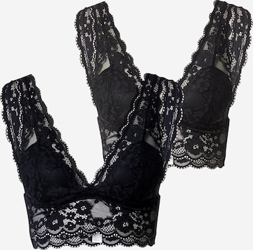 Bustier Soutien-gorge Lindex en noir : devant