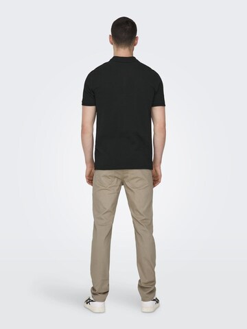 Only & Sons Poloshirt 'TRAY' in Schwarz