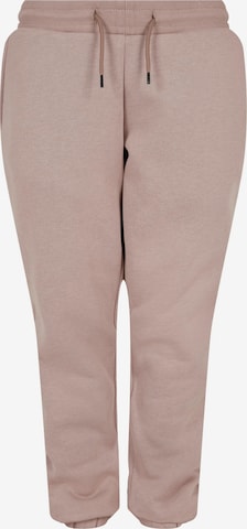 Urban Classics Tapered Trousers in Pink: front