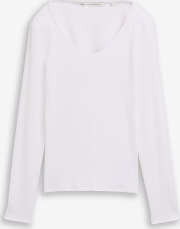 TOM TAILOR DENIM Shirt in White: front