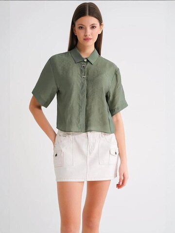 Camicia da donna di MixRay in verde