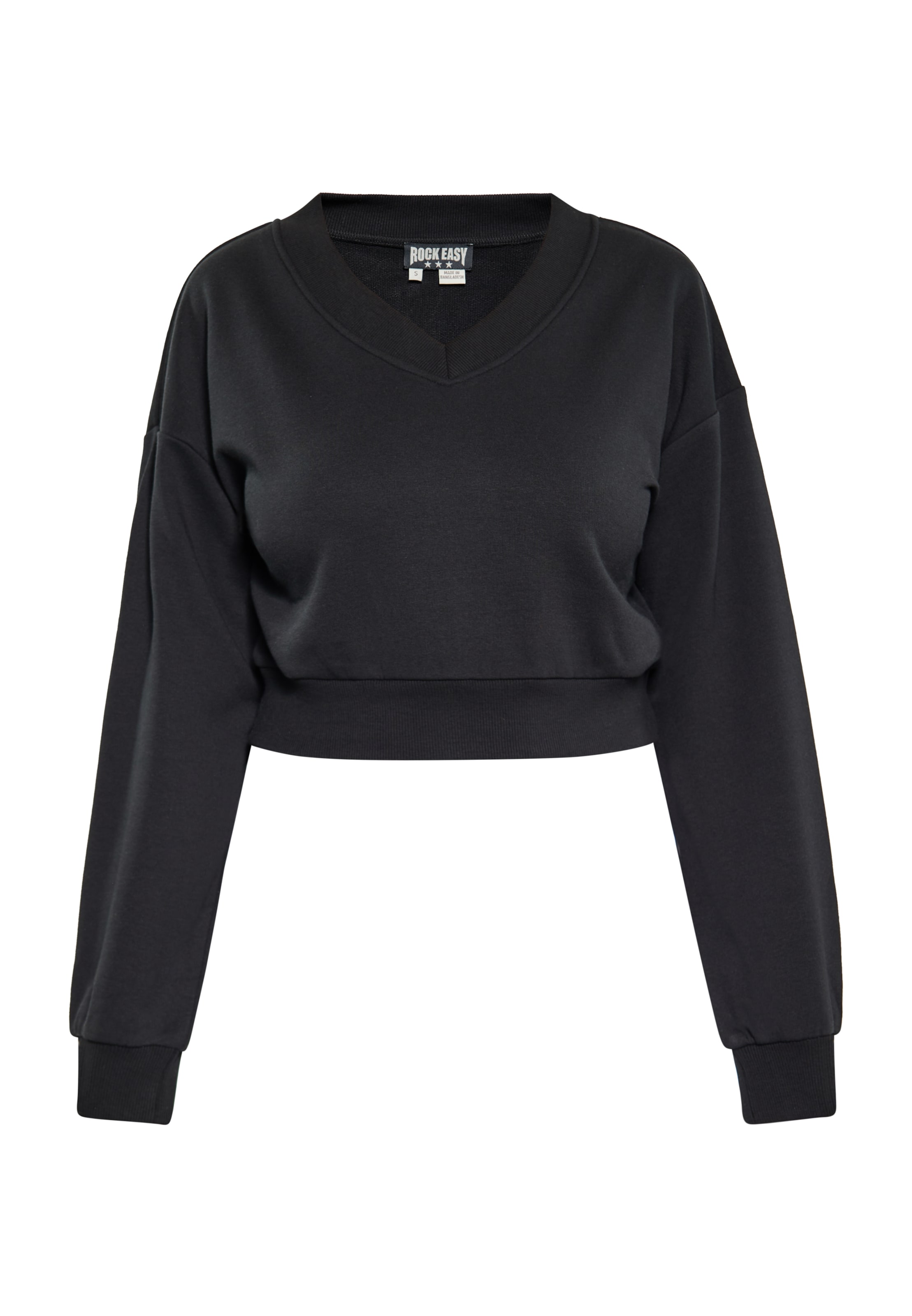 ROCKEASY Sweatshirt in Black: front