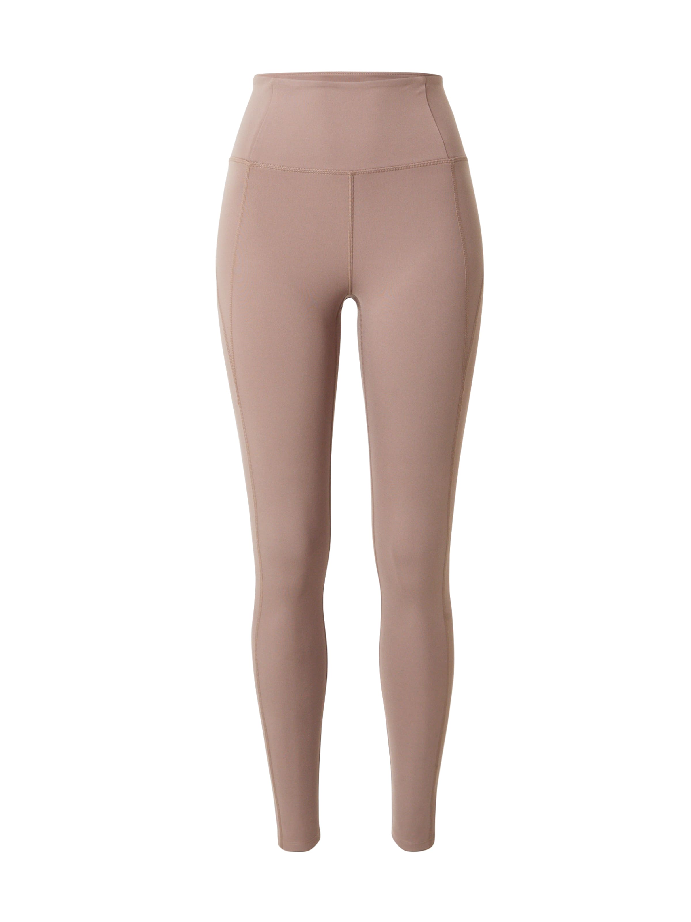 Girlfriend Collective Skinny Workout Pants in Brown: front