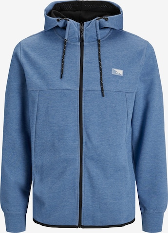 JACK & JONES Кофта на молнии 'JCOAir' в Синий: спереди