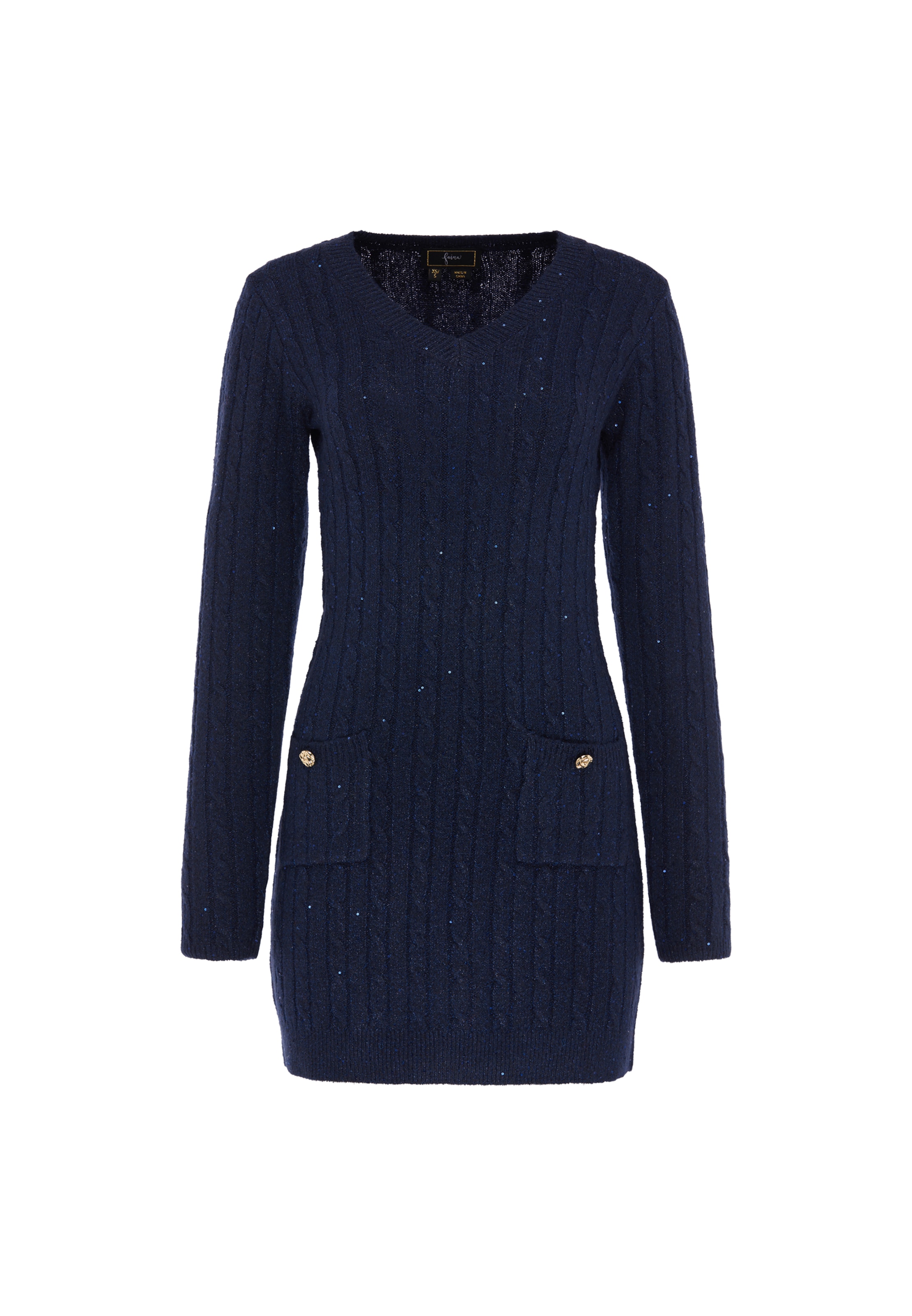 faina Dress in Blue: front