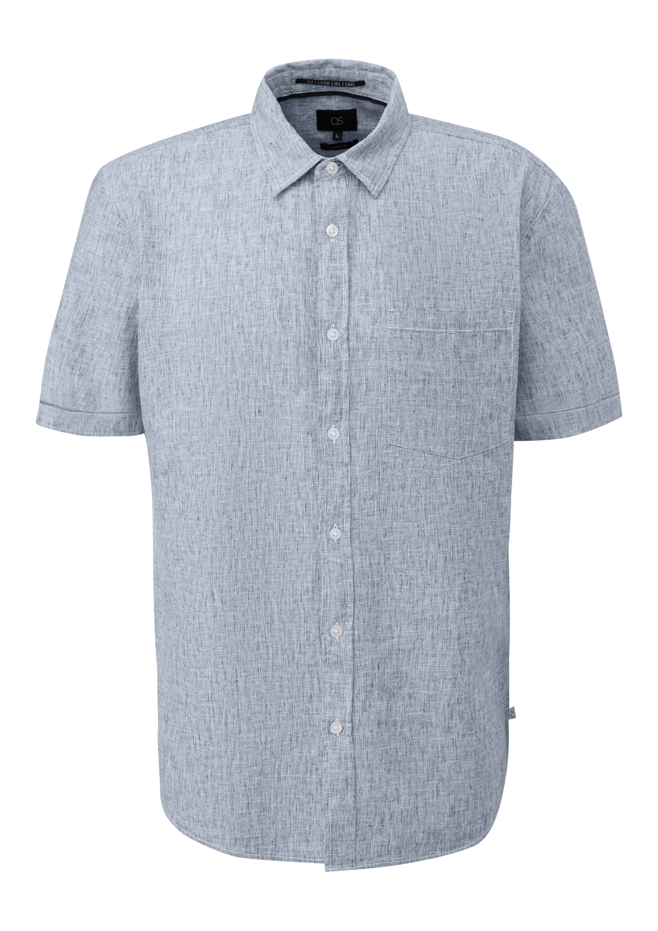 QS Comfort Fit Hemd in Blau: Vorderseite