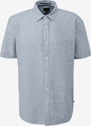 QS Comfort Fit Hemd in Blau: Vorderseite
