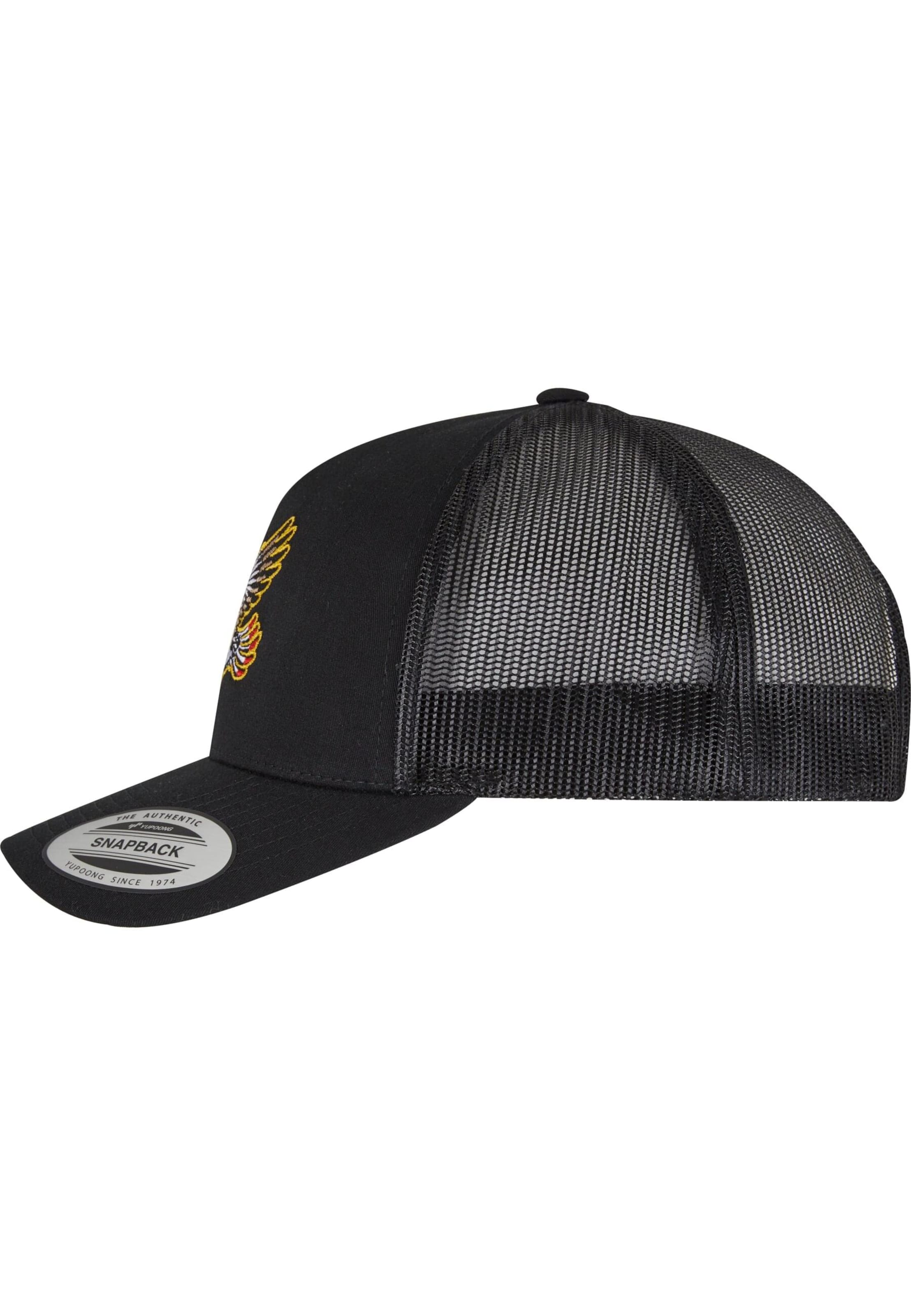 Mister Tee Cap 'Bravery Eagle' in Schwarz