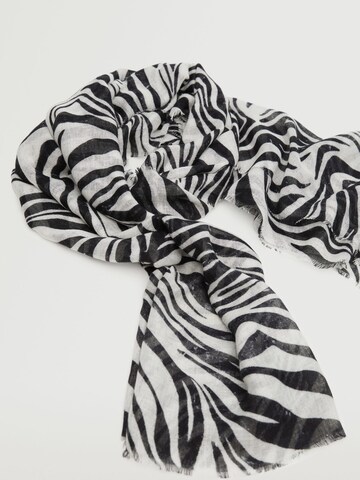 MANGO Scarf 'CEBRITA' in Black