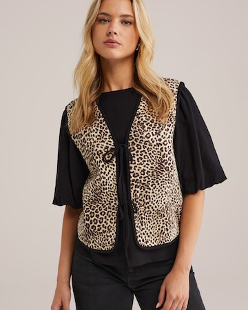 WE Fashion Елек в бежово: отпред