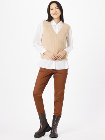 COMMA Slim fit Pants in Brown