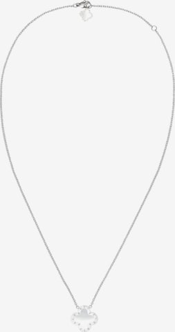 Lenoites Ketting 'Four-leaf Clover 9' in Zilver: voorkant