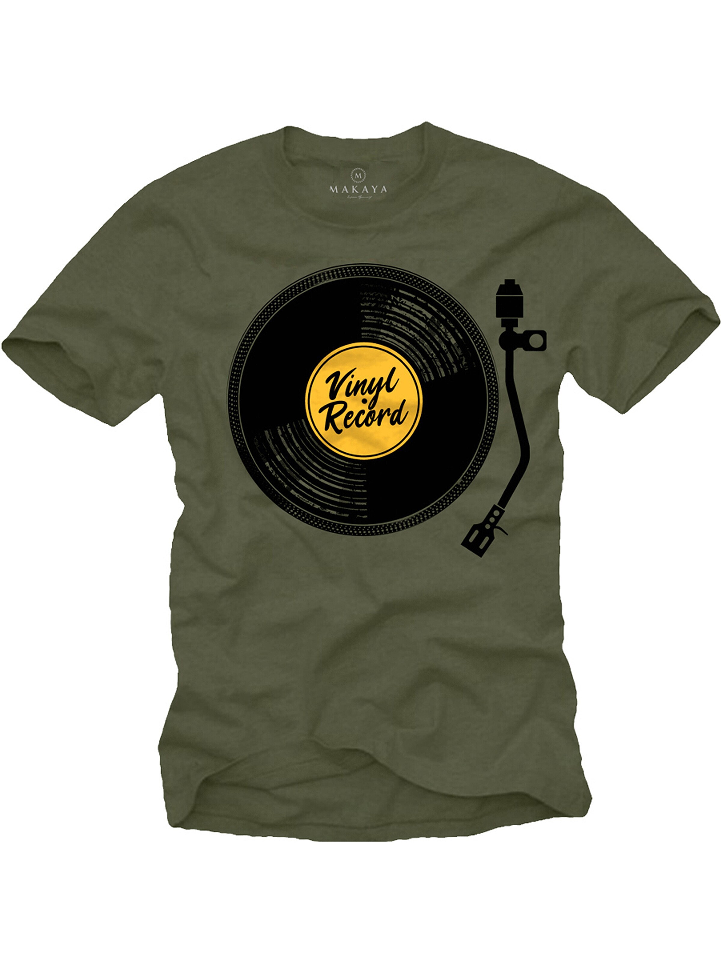 MAKAYA Shirt 'V-Record' in Green: front
