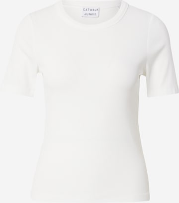 T-shirt CATWALK JUNKIE en blanc : devant