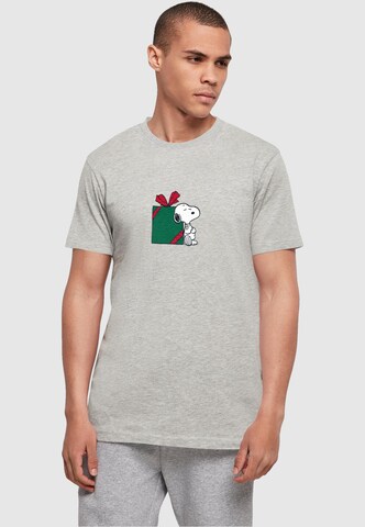 T-Shirt 'Peanuts Big Present' Merchcode en gris : devant