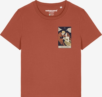 Maglietta 'Tarot The Lovers' di Watapparel in rosso: frontale