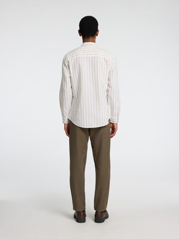 SELECTED Slim fit Button Up Shirt in Beige