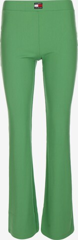 Tommy Jeans Flared Leggings 'Badge' in Groen: voorkant