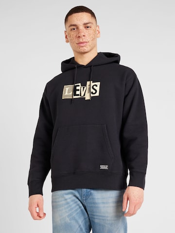 Levi's Skateboarding Sweatshirt 'Skate Hooded Sweatshirt' in Zwart: voorkant