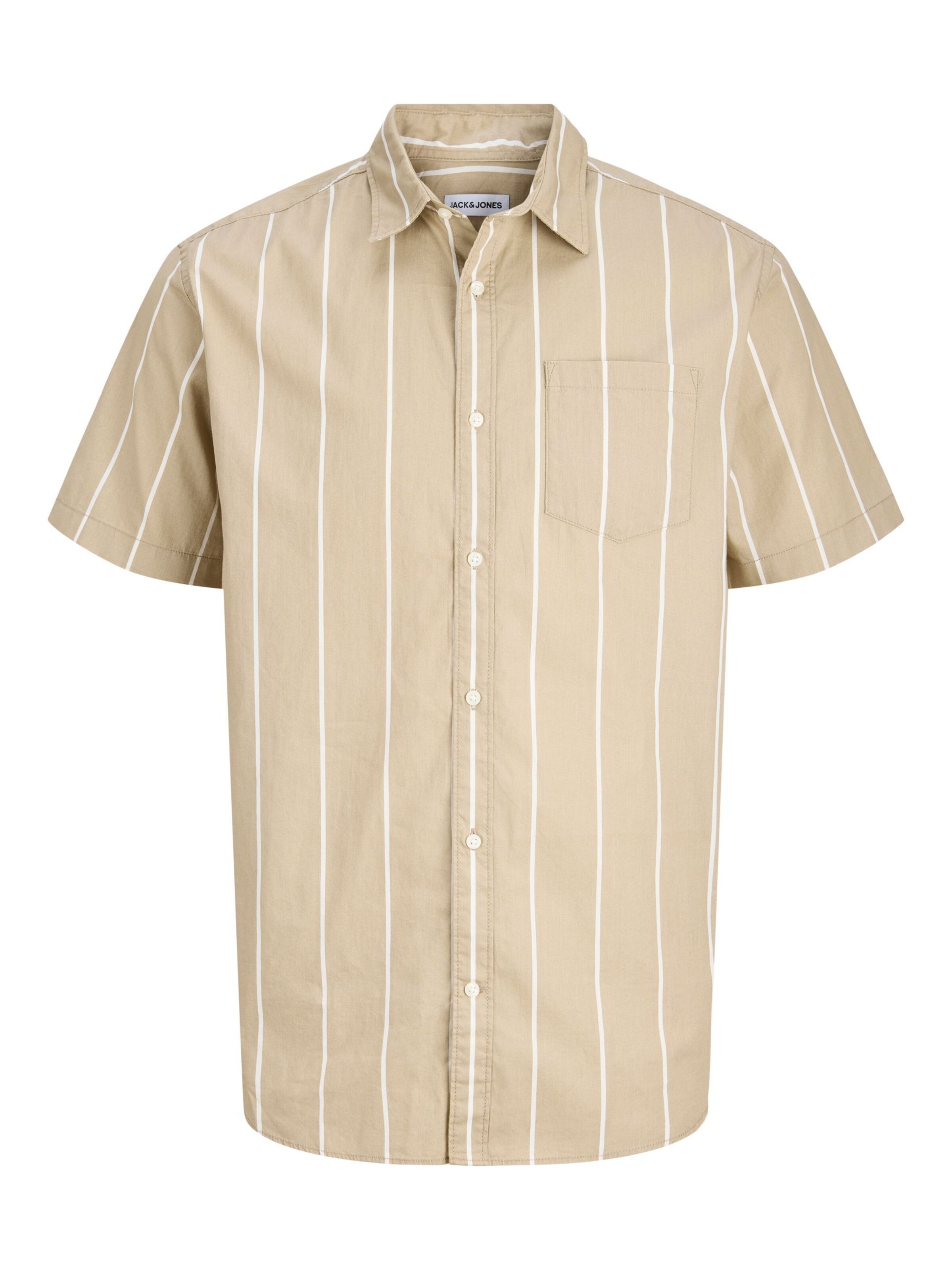 Chemise JACK & JONES en beige : devant