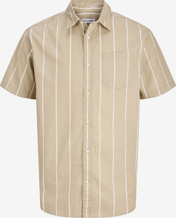 Chemise JACK & JONES en beige : devant