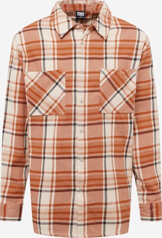 Urban Classics Comfort fit Button Up Shirt in Red: front