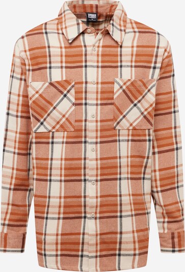 Urban Classics Overhemd in de kleur Crème / Oranjerood / Zwart, Productweergave