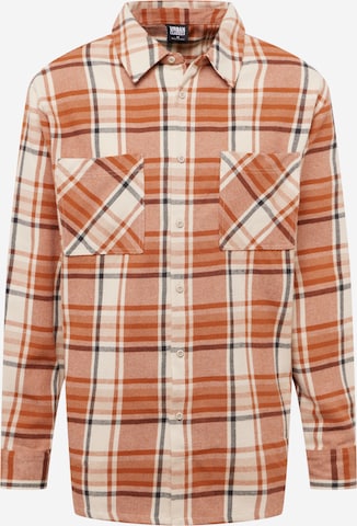 Urban Classics Comfort fit Overhemd in Rood: voorkant