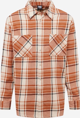 Urban Classics Comfort fit Button Up Shirt in Red: front