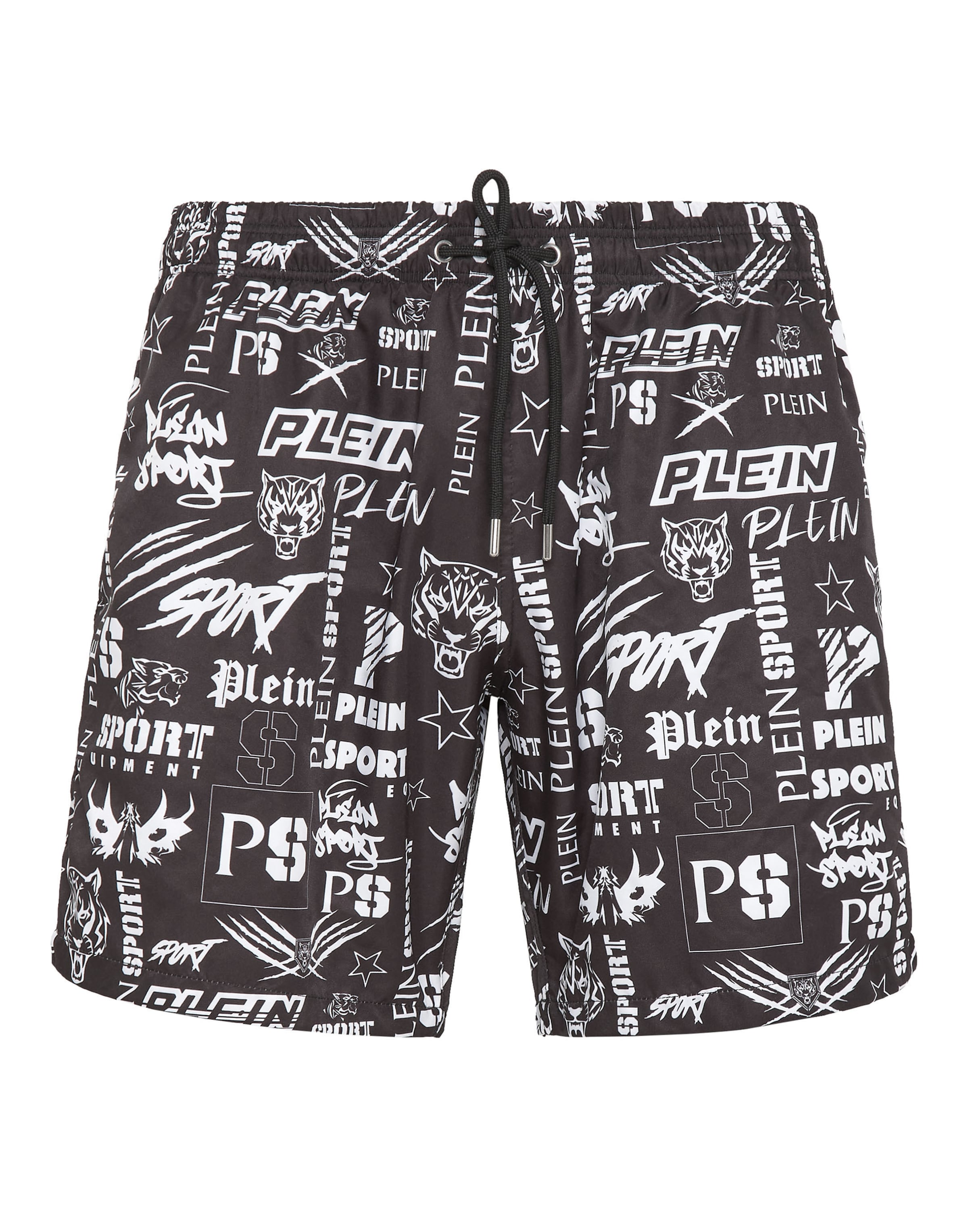 Plein Sport Zwemshorts in de kleur Zwart / Wit, Productweergave
