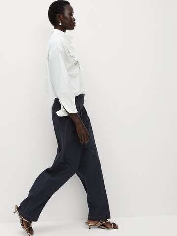 Marks & Spencer Regular Broek in Blauw