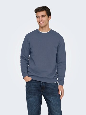 Only & Sons - Ajuste regular Sudadera 'ONSceres' en azul: frente