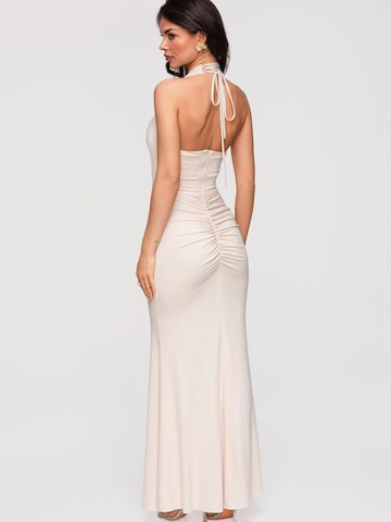 Ombre Evening dress in Beige