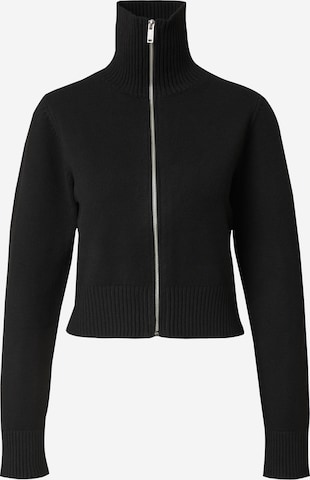 EDITED Gebreid vest 'Uli' in Zwart: voorkant