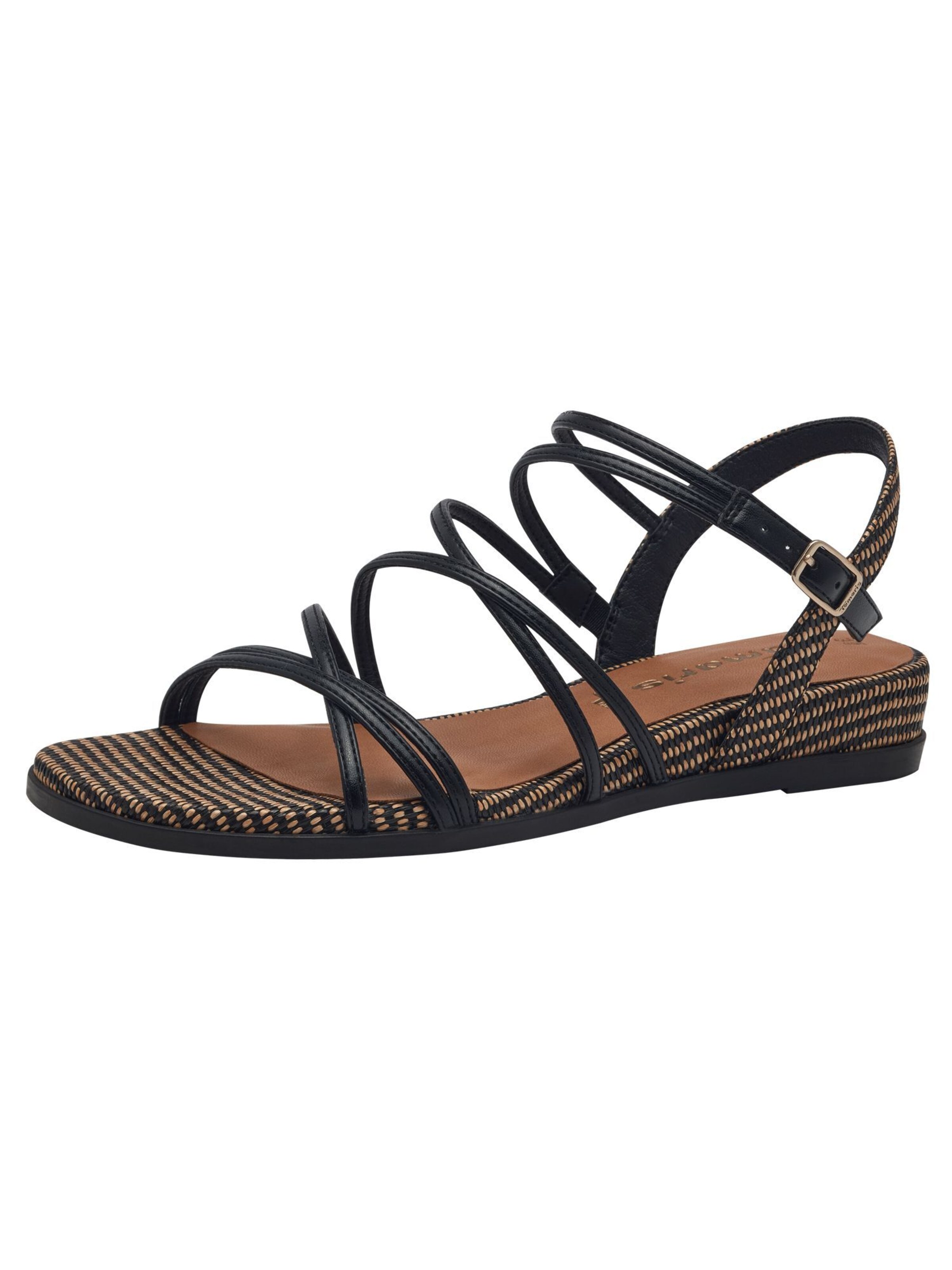 Tamaris Sandalen met riem in Zwart: voorkant