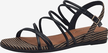 Sandales à lanières Tamaris en noir : devant