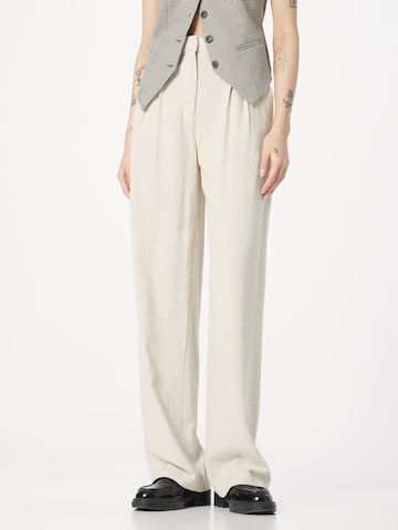 Wide leg Pantaloni con pieghe 'Lilah' di WEEKDAY in bianco: frontale