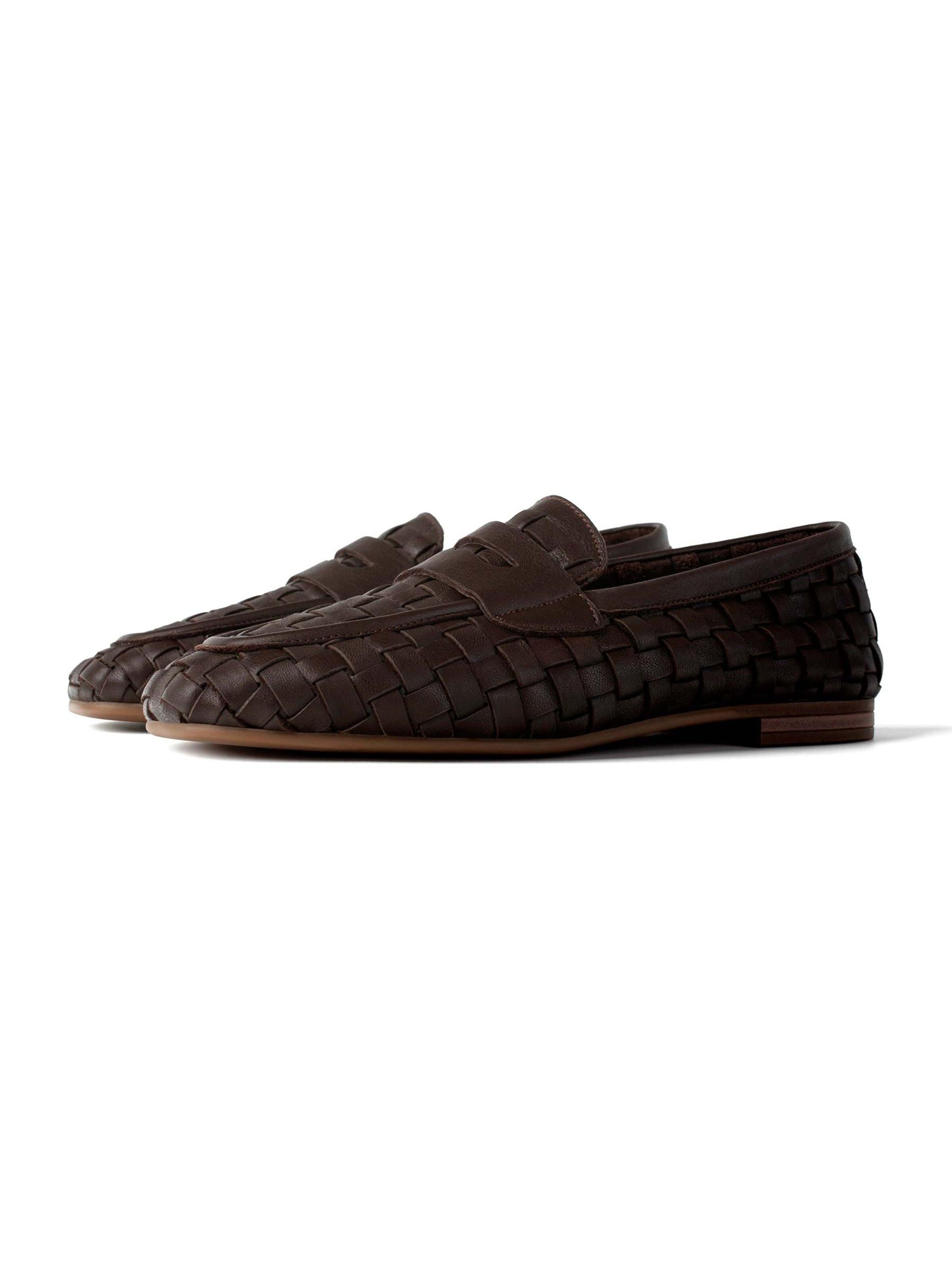L37 HANDMADE SHOESSlip On cipele 'WALKING UNDER GOLDEN SKIES' - smeđa boja